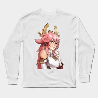 Sketchy Yae Miko Long Sleeve T-Shirt